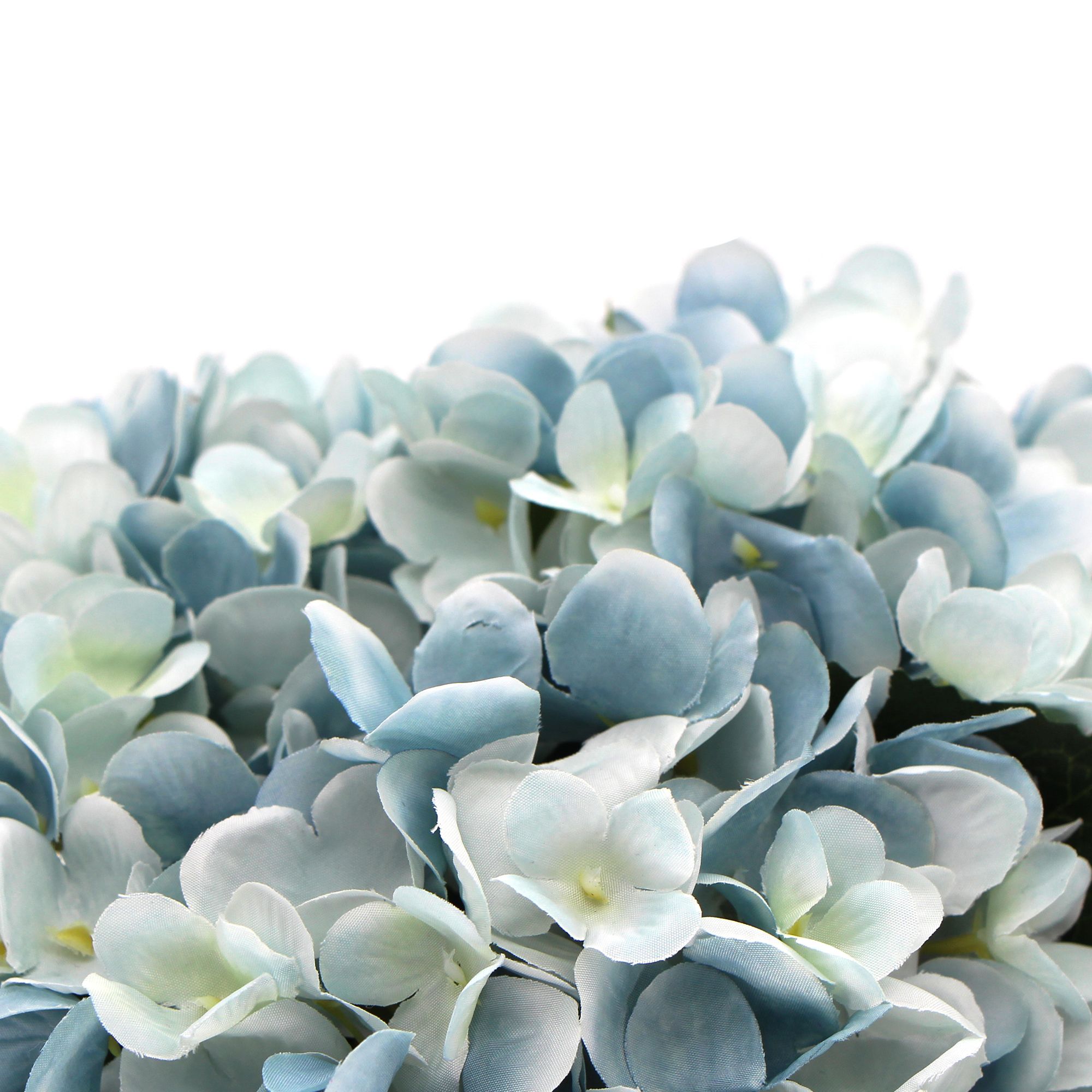 Premium Faux Hydrangea With Glass Vase (Artificial Flowering) 23cm - Image 4