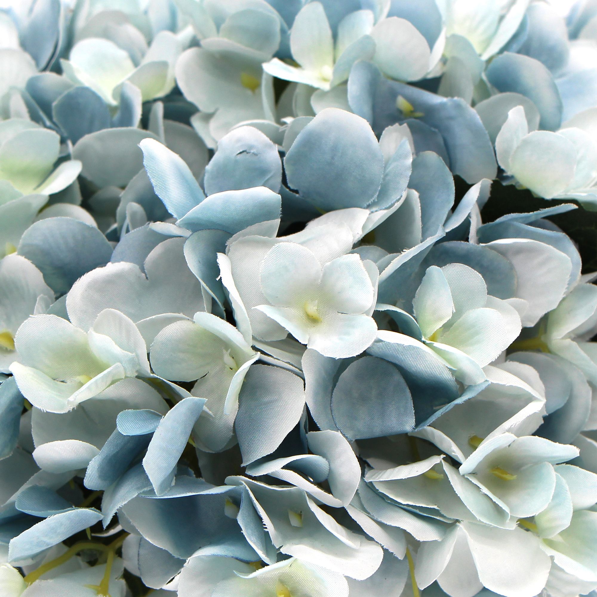 Premium Faux Hydrangea With Glass Vase (Artificial Flowering) 23cm - Image 5
