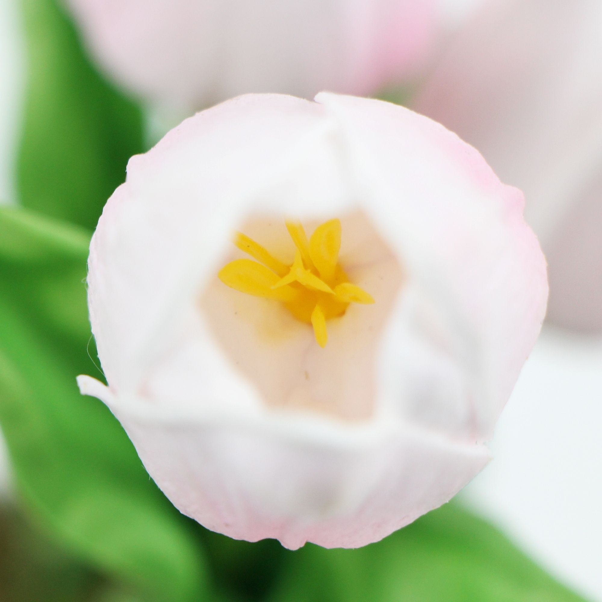 35cm Flowering Artificial Tulip Plant Arrangement With Ceramic Bowl - Image 3