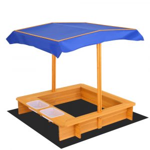 Outdoor Sand Pit with Canopy and Water Basins