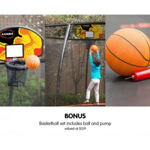 Alternative view of Kahuna 10ft Trampoline with Basketball Hoop Set - Various Colours Available