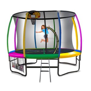 Kahuna 10ft Trampoline with Basketball Hoop Set - Various Colours Available