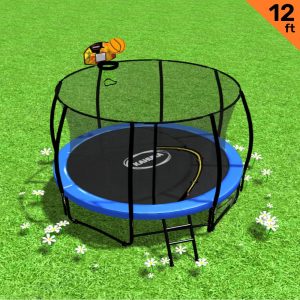 Alternative view of Kahuna 12ft Trampoline with Basketball Hoop Set