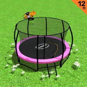 Kahuna 12ft Trampoline with Basketball Hoop Set