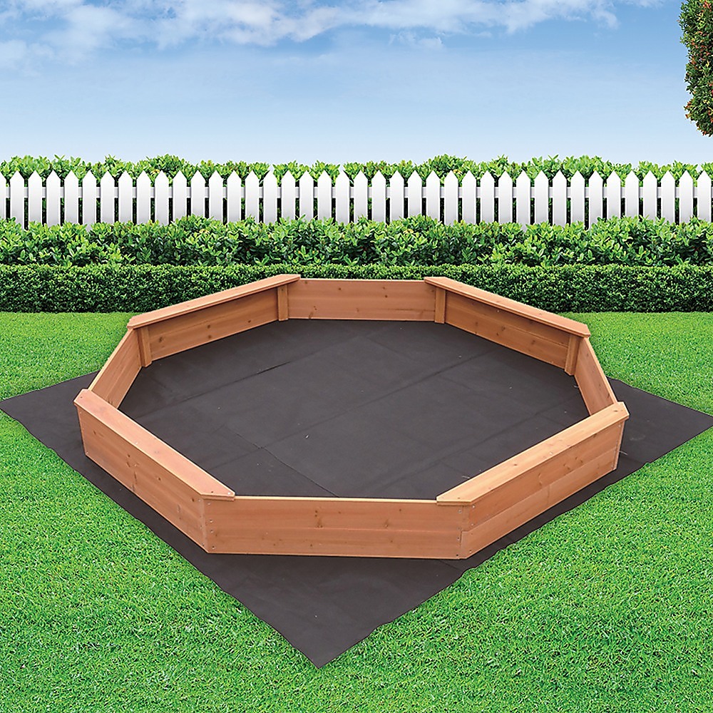 Kids Large Octagonal Wooden Sandpit - Image 2